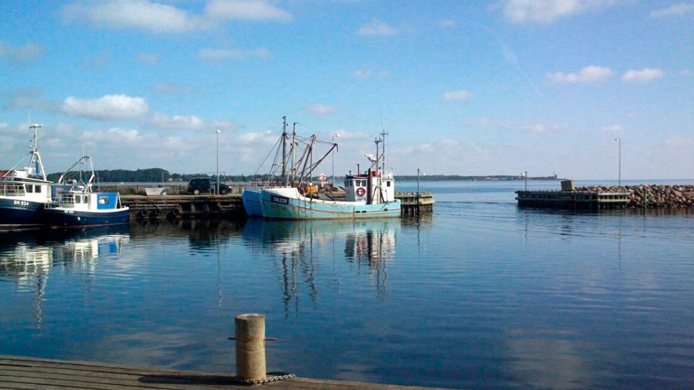 Glyngøre am Hafen mit Aussicht über den Limfjord