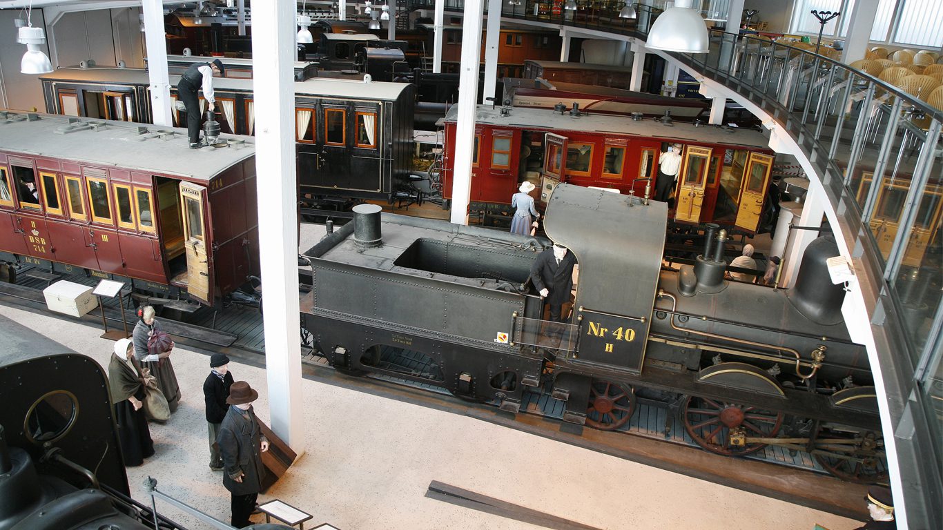 Bahnsteig im Eisenbahnmuseum in Odense