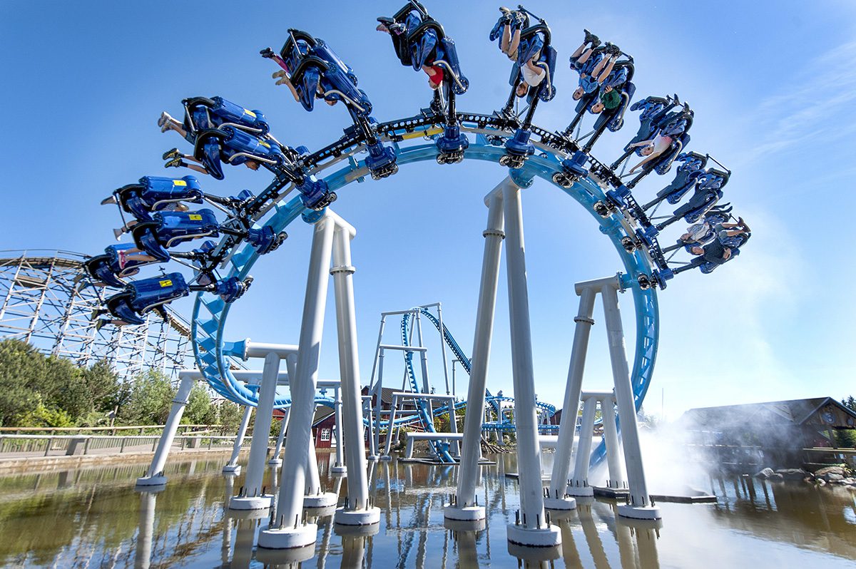 Die Achterbahn "Orkanen" im Fårup Sommerland