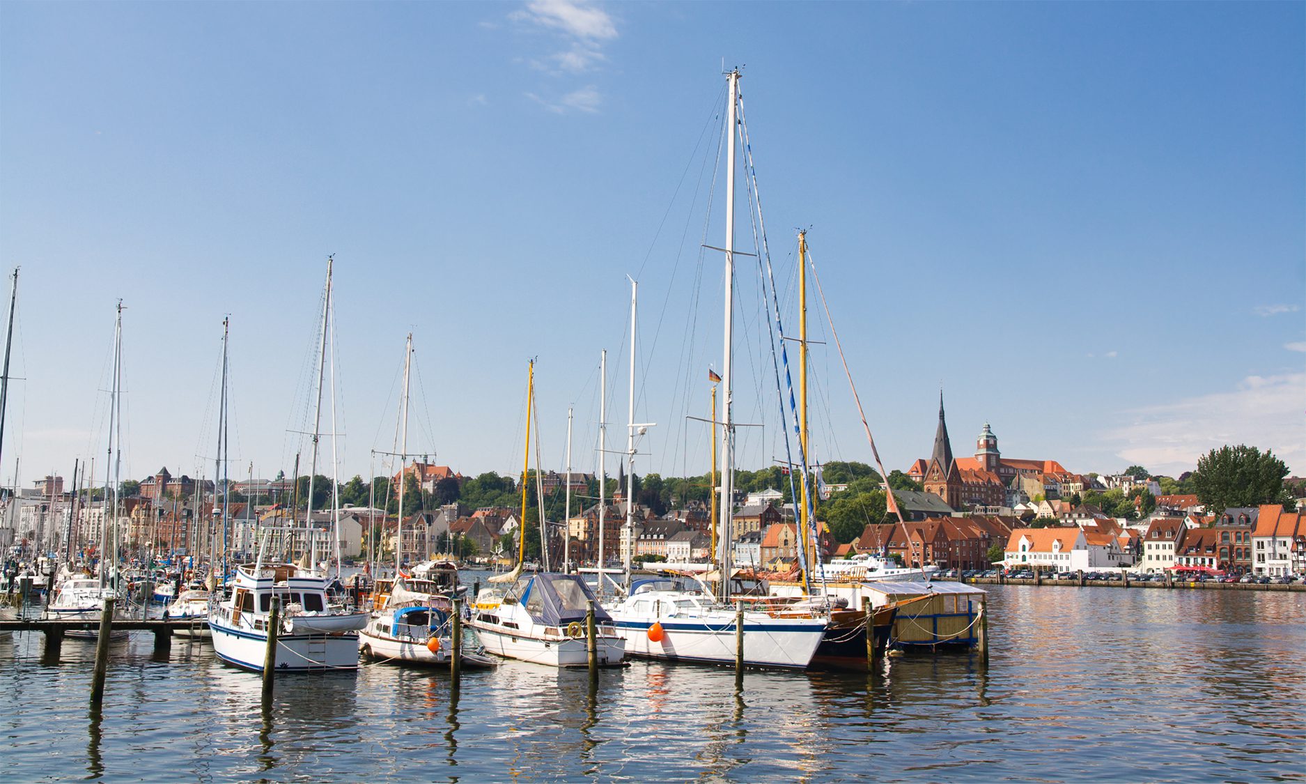 Flensburg an der deutschen Ostsee