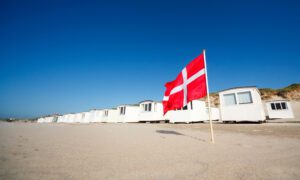 Badehäuschen am Lökken Strand