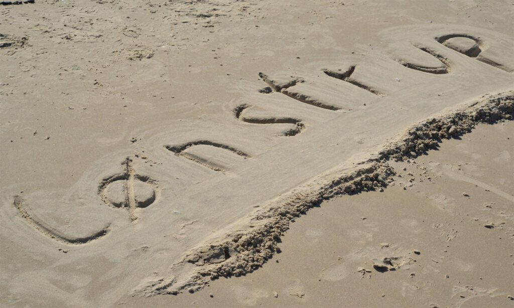 Strand in Lönstrup in Dänemark