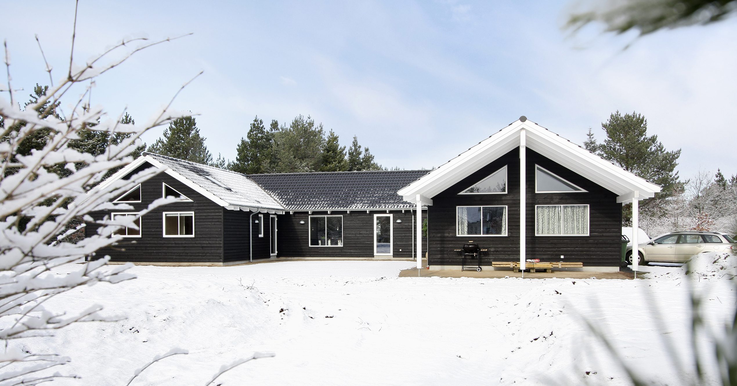 Großes Ferienhaus in Dänemark im Winter